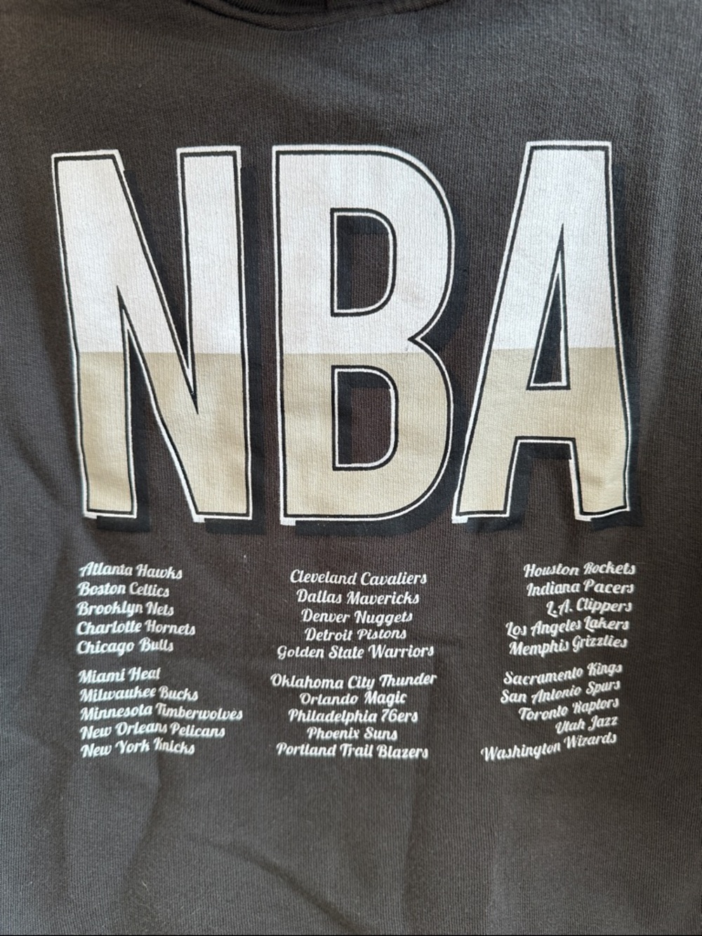 NBA Kids Gray Hoodie with White Basketball Logo - Picture 5 of 5